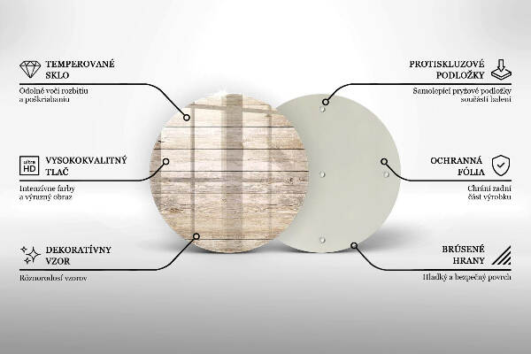 Posavaso de vidrio para velas Tablas de madera