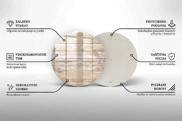 Posavaso de vidrio para velas Tablas de madera