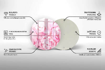 Posavaso de vidrio para velas funerarias Peonías delicadas