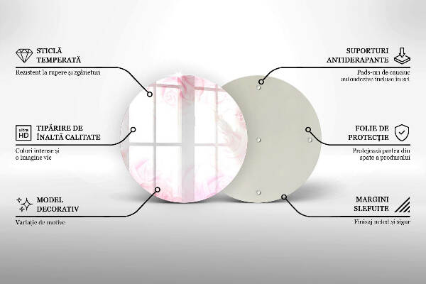 Posavaso de vidrio para velas funerarias Fondo de rosas delicadas