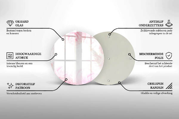 Posavaso de vidrio para velas funerarias Fondo de rosas delicadas