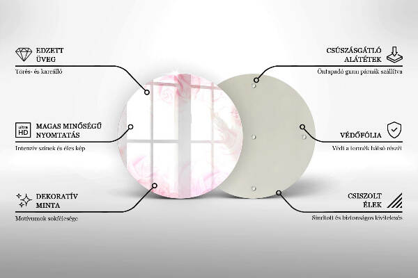 Posavaso de vidrio para velas funerarias Fondo de rosas delicadas