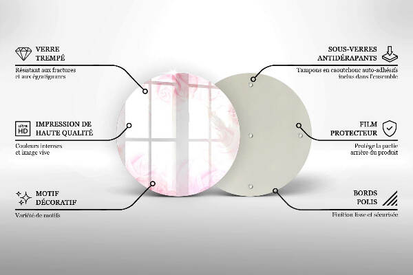 Posavaso de vidrio para velas funerarias Fondo de rosas delicadas