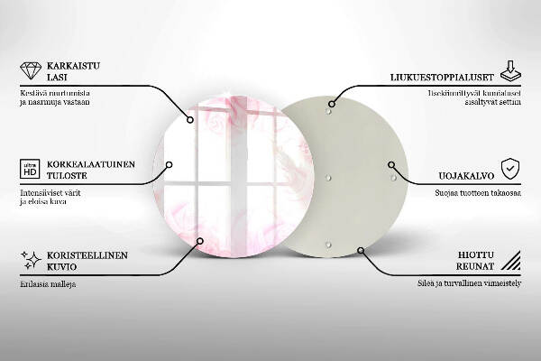 Posavaso de vidrio para velas funerarias Fondo de rosas delicadas