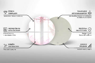 Posavaso de vidrio para velas funerarias Fondo de rosas delicadas