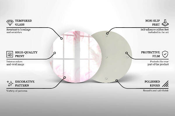 Posavaso de vidrio para velas funerarias Fondo de rosas delicadas