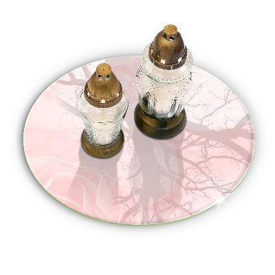 Posavaso de vidrio para velas Fondo de rosas pastel