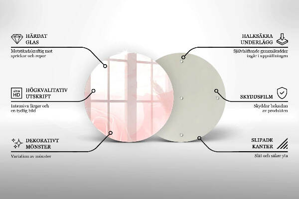 Posavaso de vidrio para velas Fondo de rosas pastel