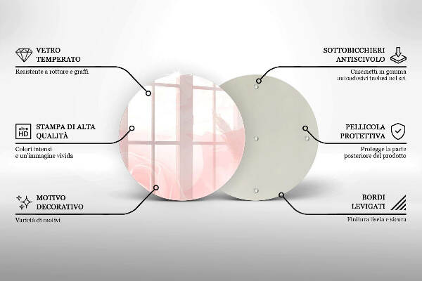 Posavaso de vidrio para velas Fondo de rosas pastel