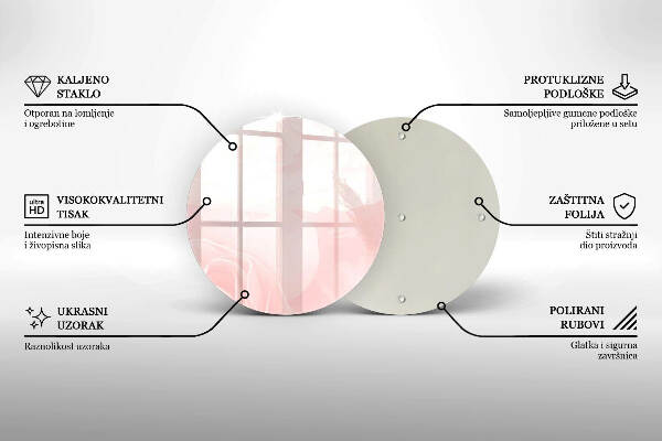 Posavaso de vidrio para velas Fondo de rosas pastel