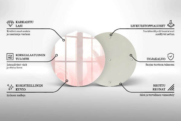 Posavaso de vidrio para velas Fondo de rosas pastel