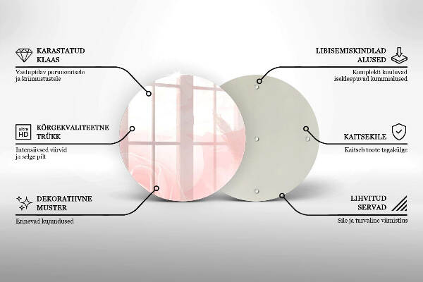 Posavaso de vidrio para velas Fondo de rosas pastel