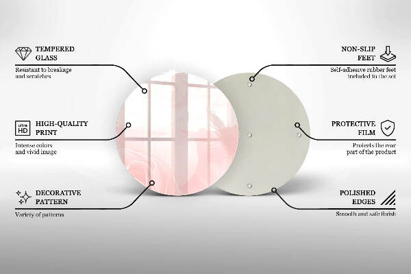 Posavaso de vidrio para velas Fondo de rosas pastel