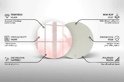 Posavaso de vidrio para velas Fondo de rosas pastel