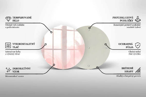 Posavaso de vidrio para velas Fondo de rosas pastel