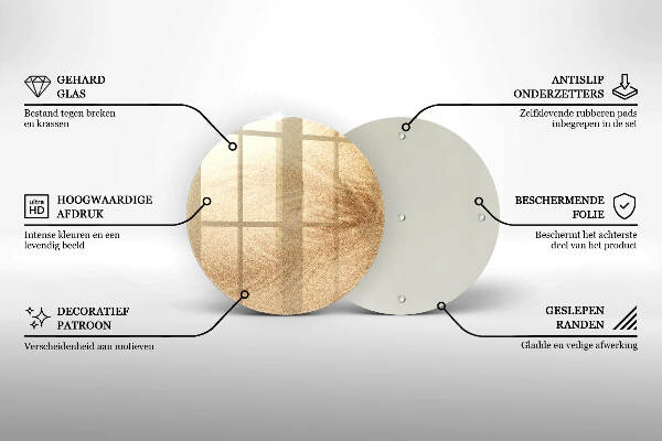 Posavaso de vidrio para velas Arena