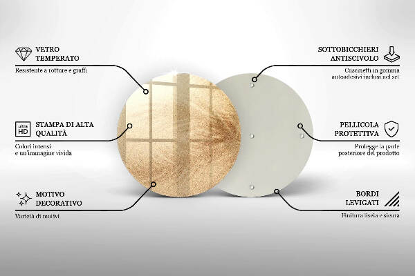 Posavaso de vidrio para velas Arena