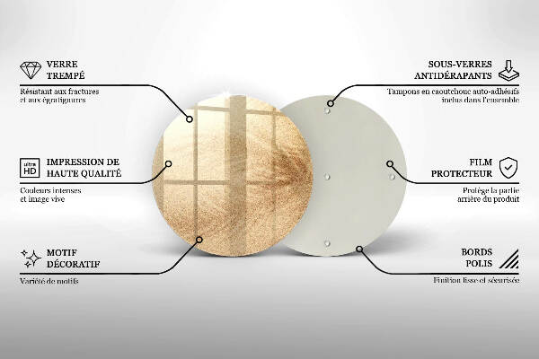 Posavaso de vidrio para velas Arena