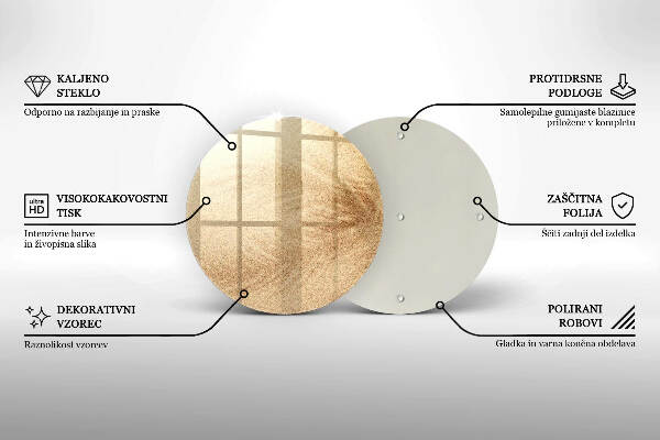 Posavaso de vidrio para velas Arena