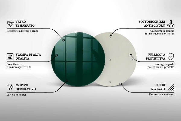 Posavaso de vidrio para velas Color verde