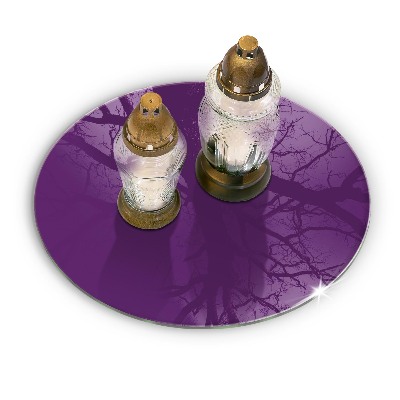 Posavaso de vidrio para velas Violeta