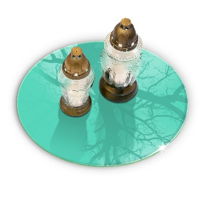 Posavaso de vidrio para velas funerarias Color verde