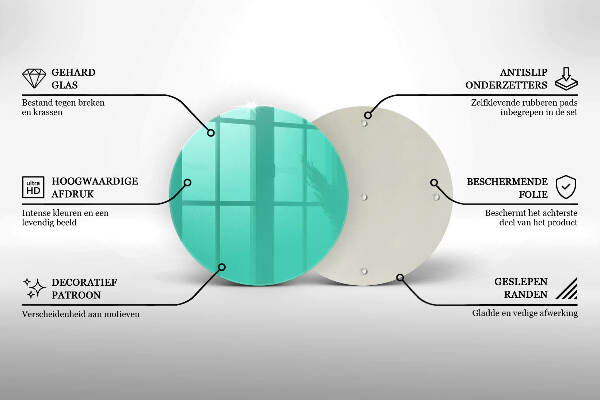 Posavaso de vidrio para velas funerarias Color verde