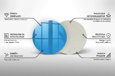 Posavaso de vidrio para velas Color azul