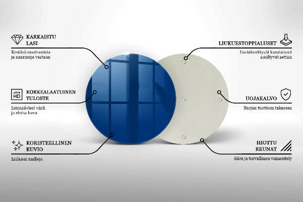 Posavaso de vidrio para velas funerarias Color azul