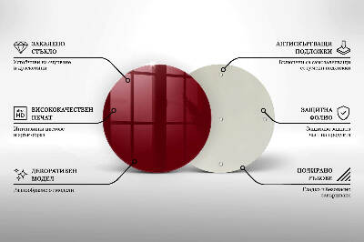 Posavaso de vidrio para velas Color burdeos