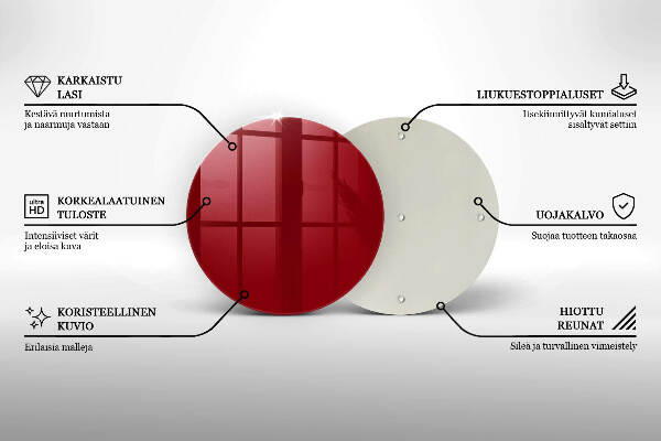 Posavaso de vidrio para velas funerarias Color rojo