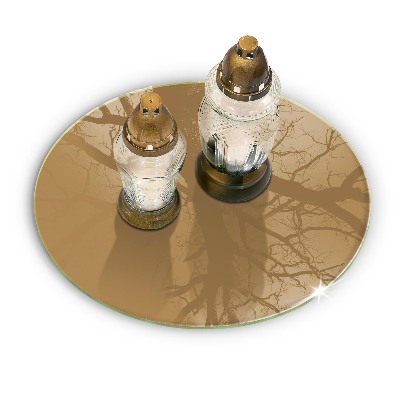 Posavaso de vidrio para velas Color beige