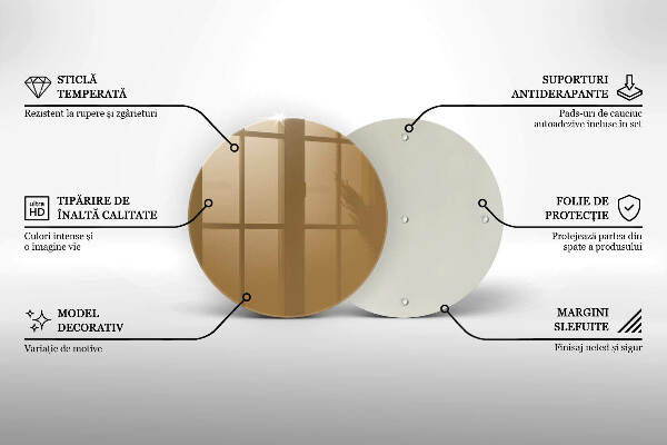 Posavaso de vidrio para velas Color beige