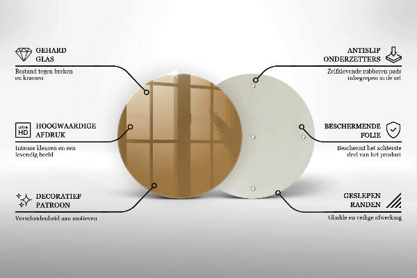 Posavaso de vidrio para velas Color beige