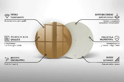 Posavaso de vidrio para velas Color beige