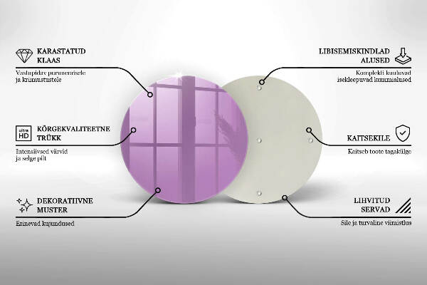 Posavaso de vidrio para velas funerarias Violeta