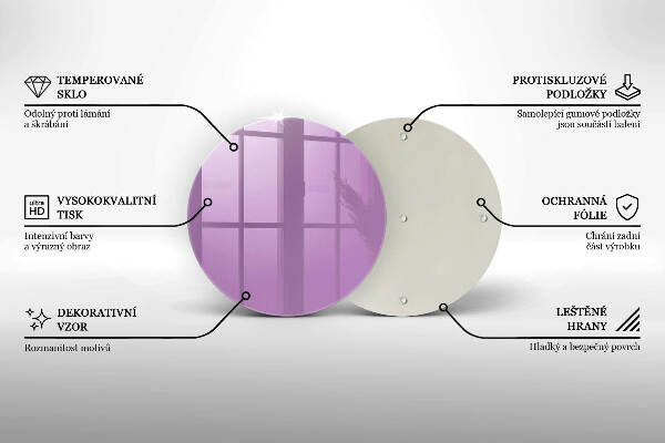 Posavaso de vidrio para velas funerarias Violeta
