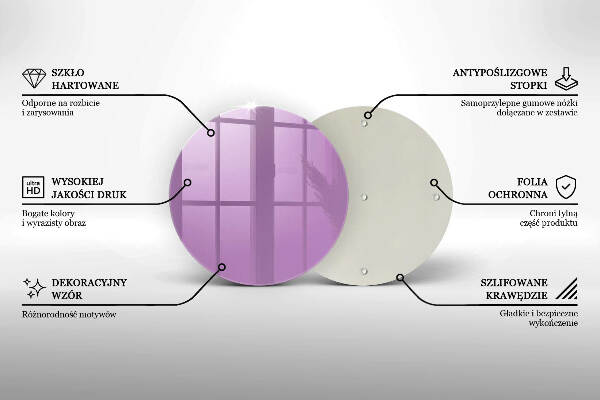 Posavaso de vidrio para velas funerarias Violeta