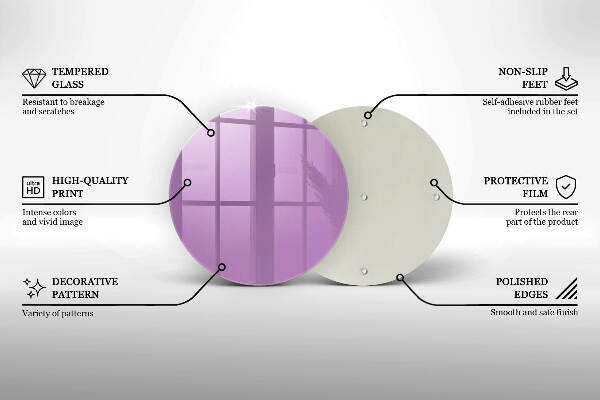 Posavaso de vidrio para velas funerarias Violeta