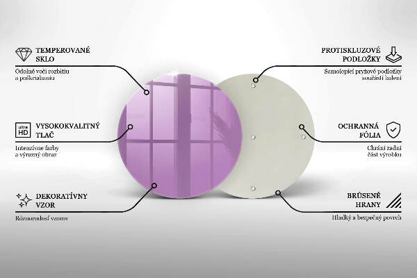 Posavaso de vidrio para velas funerarias Violeta