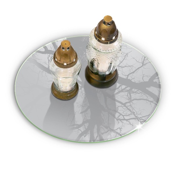 Posavaso de vidrio para velas Color gris