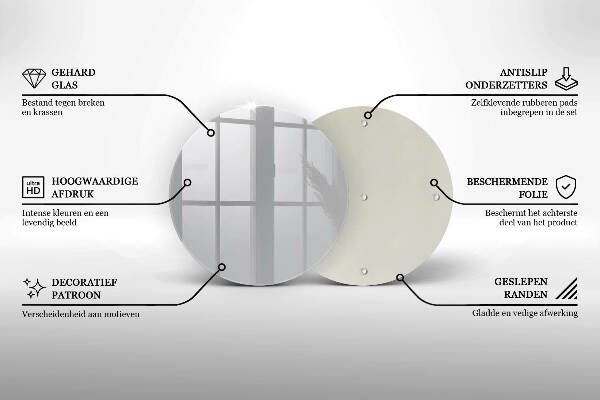 Posavaso de vidrio para velas Color gris