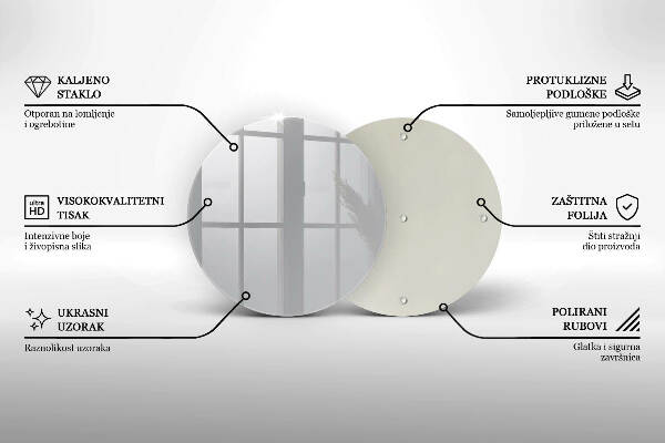 Posavaso de vidrio para velas Color gris