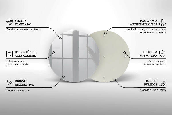 Posavaso de vidrio para velas Color gris