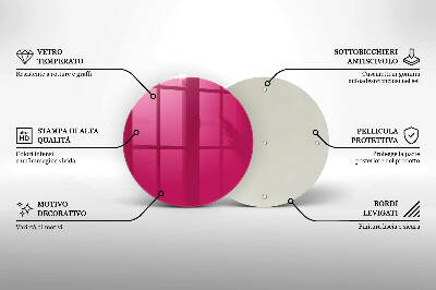 Posavaso de vidrio para velas funerarias Color rosa