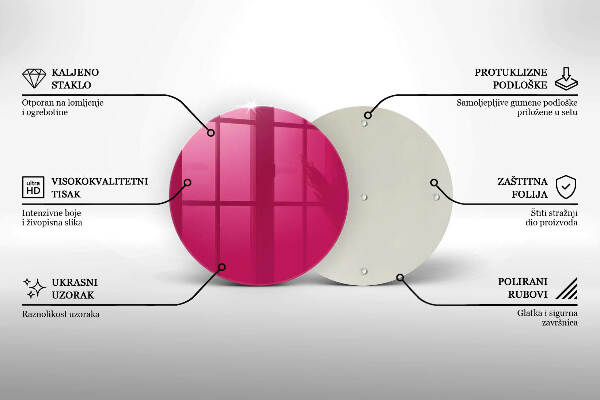 Posavaso de vidrio para velas funerarias Color rosa