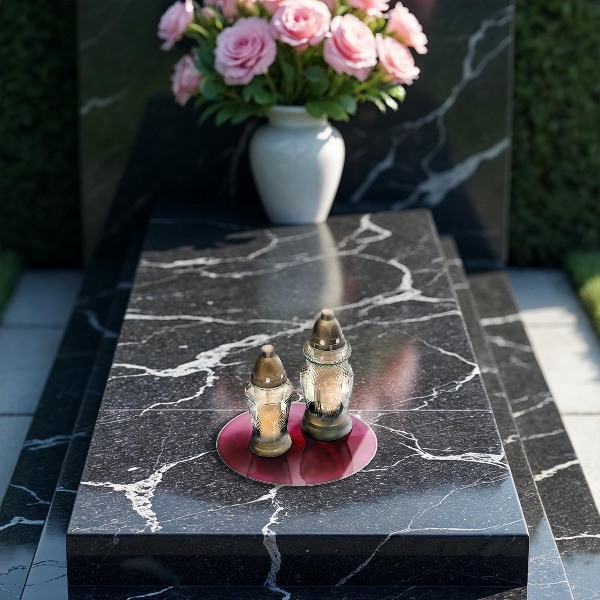 Posavaso de vidrio para velas funerarias Color rosa