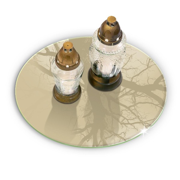 Posavaso de vidrio para velas Color beige