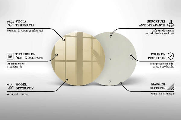 Posavaso de vidrio para velas Color beige