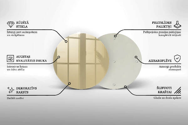 Posavaso de vidrio para velas Color beige